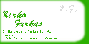 mirko farkas business card